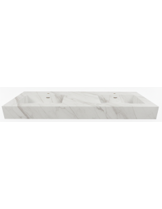 Double vasque suspendue - Mate - CALACATTA